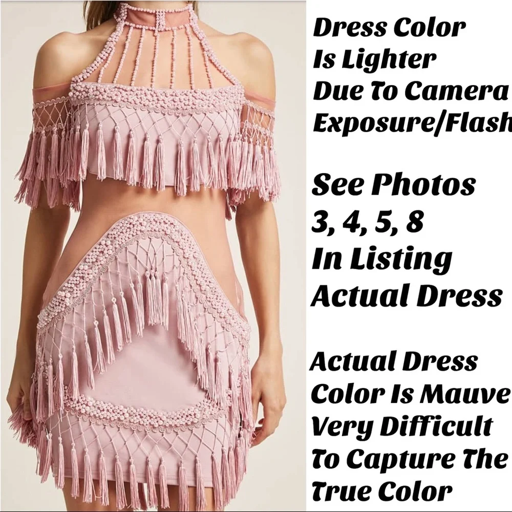 PARTY DRESS Tassel Fringe - Picture 3 of 8